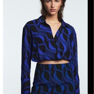 Zara long sleeve crop